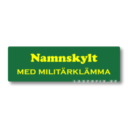 Namnskylt med militärklämma Grön/Gul