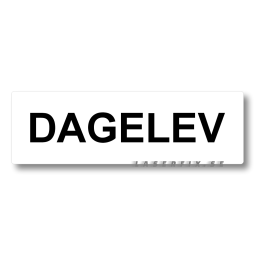 Namnskylt med militärklämma DAGELEV