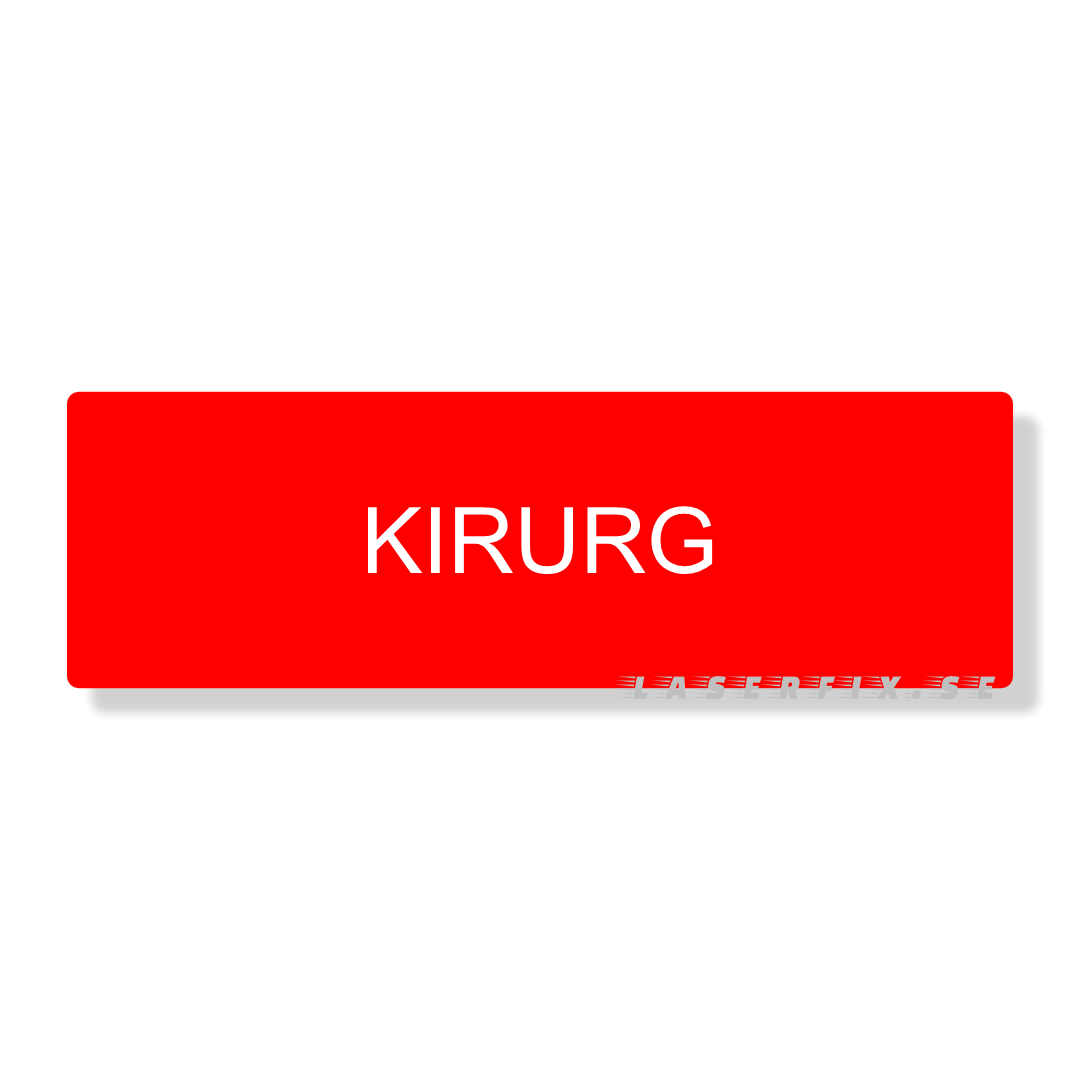 Namnskylt med militärklämma - KIRURG