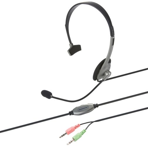 Bandridge VoIP-headset - 2 st 3,5 mm - 1,8m
