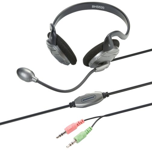 Bandridge VoIP-headset Comfort - 2 st 3,5 mm - 1,8m